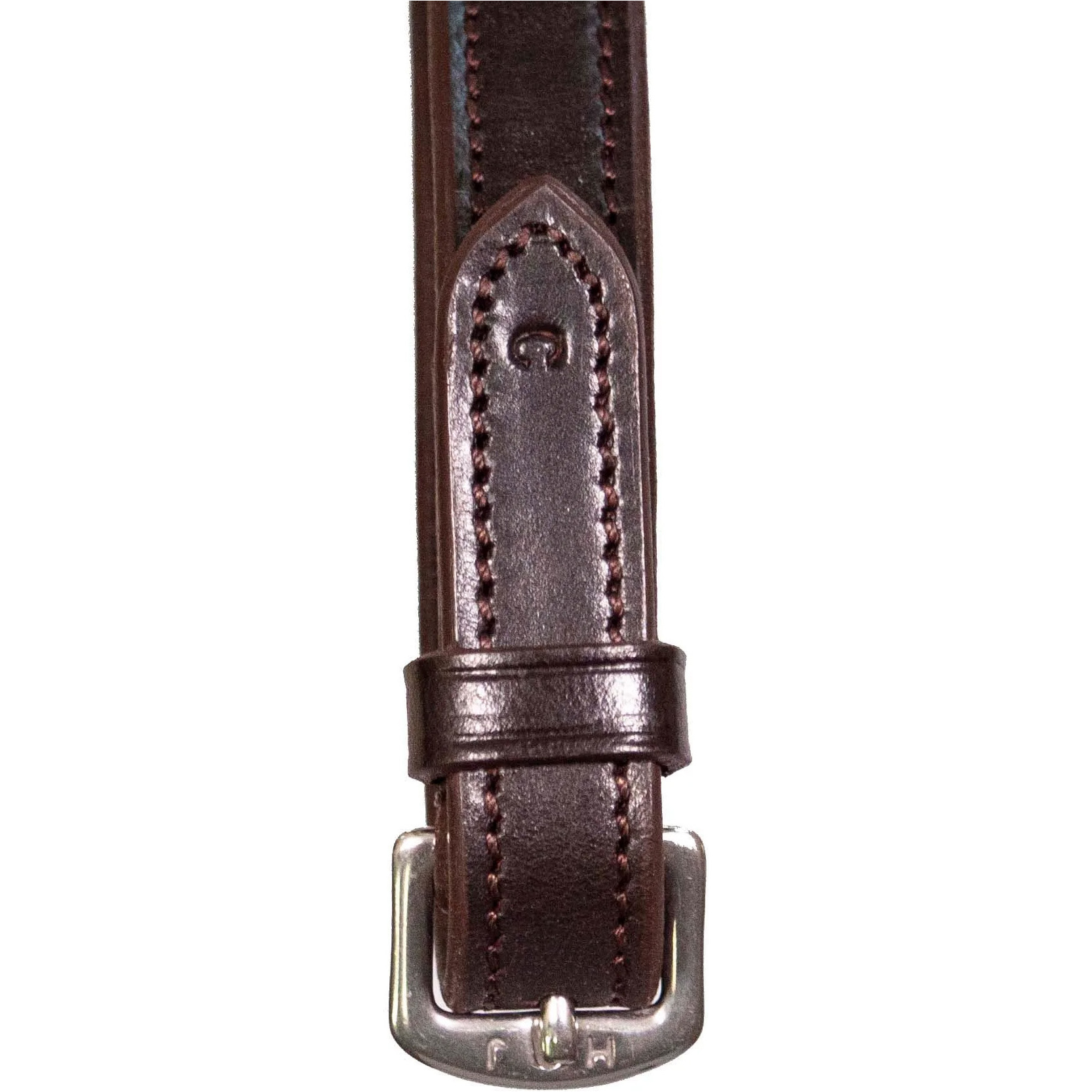 Henry James Saddlery Xtreme Eventer Hybrid Rubber Reins with Leather Stoppers RR7 - Havana Brown